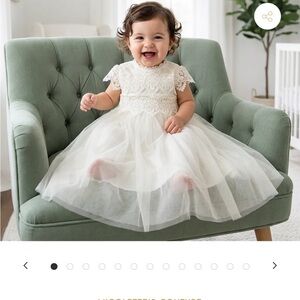 Nicolette's couture Siena dress size 0-3 ivory